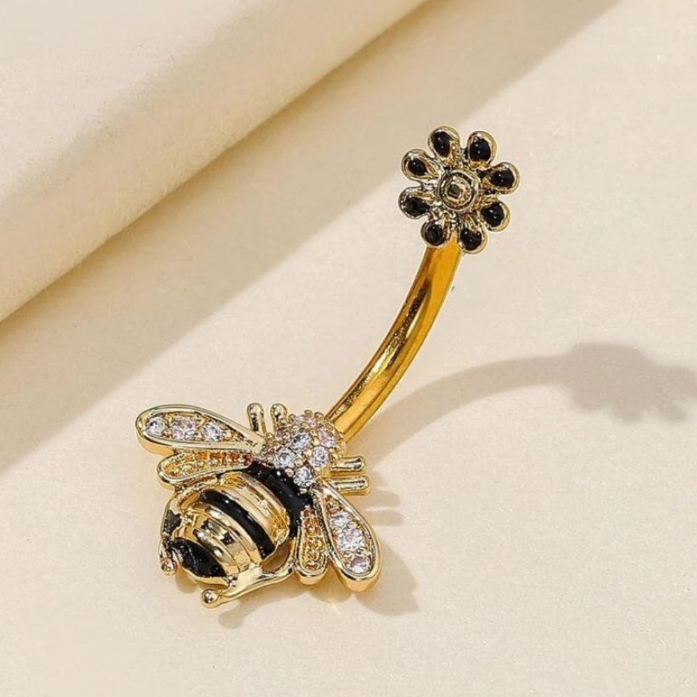 3for$20  Bee & Flower Decor Navel Belly Ring Unisex belly piercing belly button
